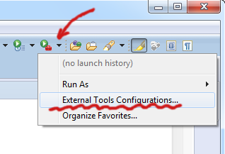 External Tools Configuration...