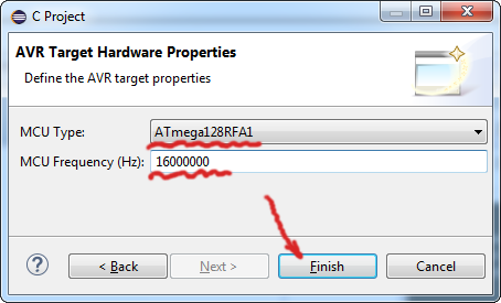 AVR Target Hardware Properties