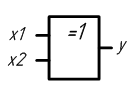 Условное графическое обозначение сумматора по модулю 2  1KБ