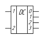 Условное графическое обозначение дешифратора