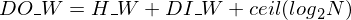 DO\_W=H\_W+DI\_W+ceil(〖log〗_2 N)